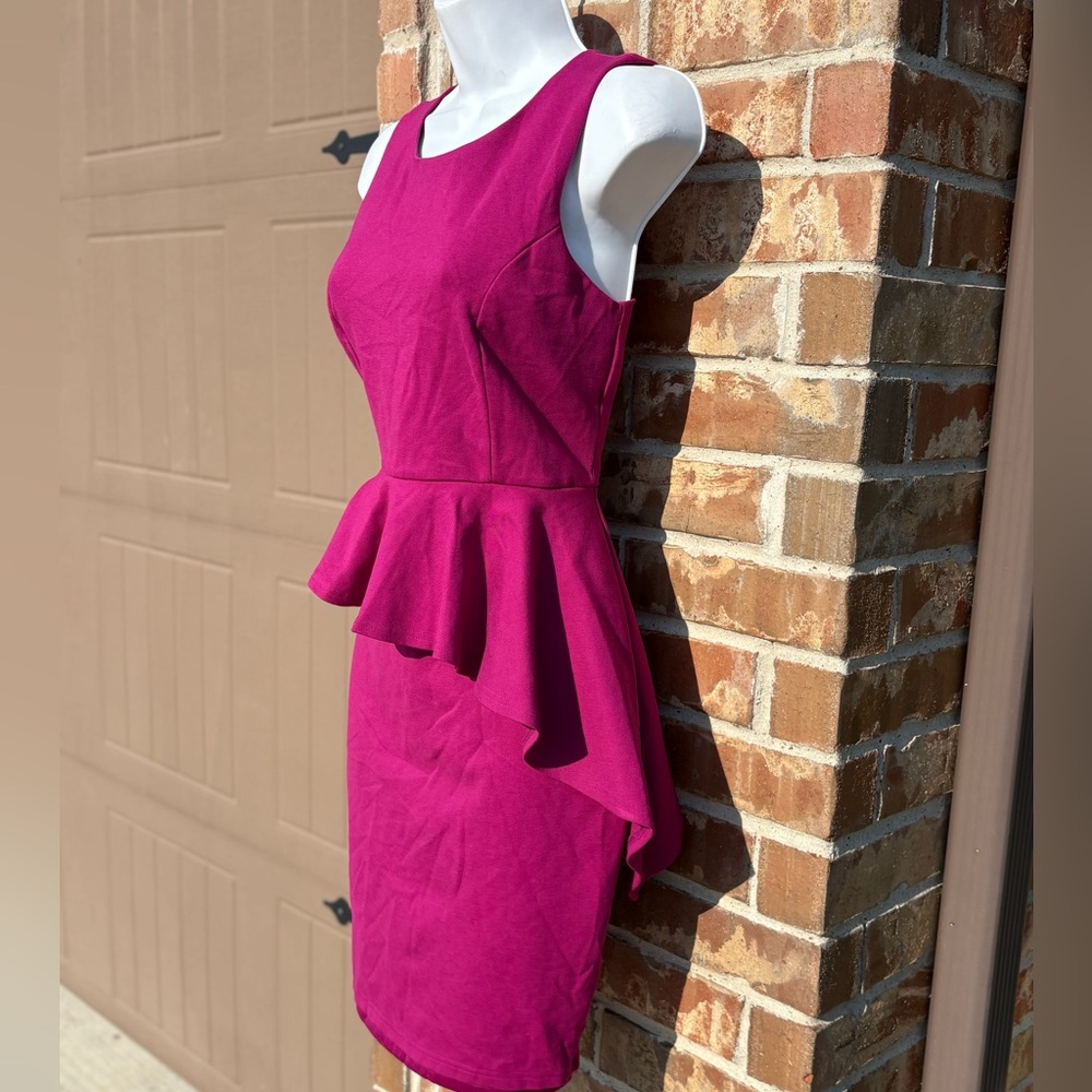 Lulus Here and Vow Magenta Sleeveless Ruffled Bodycon
Dress Medium - Picture 7 of 9